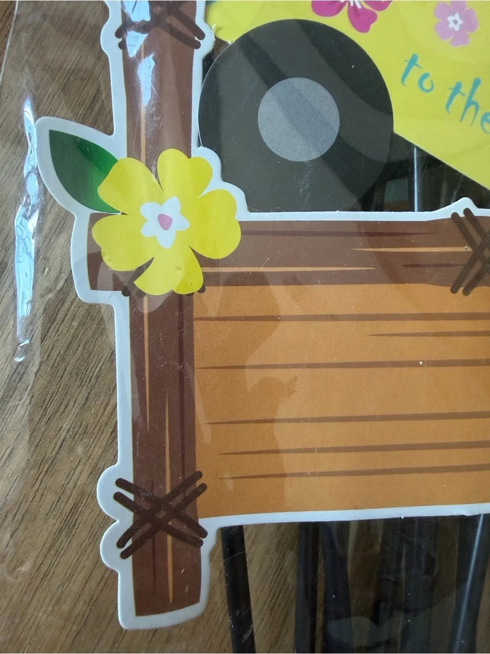 Hobby Lobby Tropical Party Photo Props - Pink, Green, Yellow